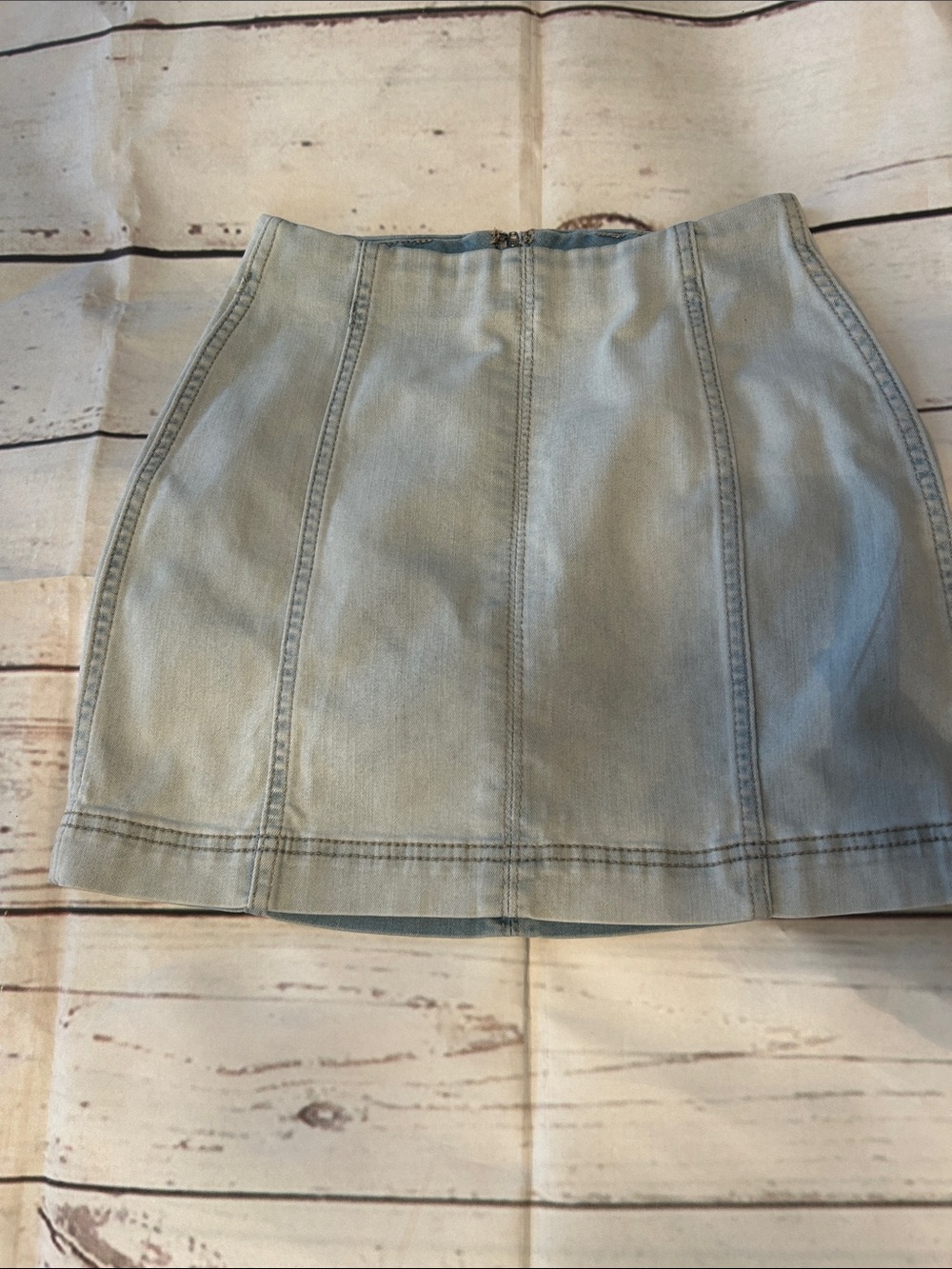 wild fable Light Blue Denim Panel Mini Skirt